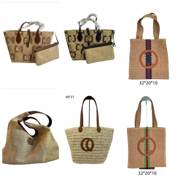 Designer Straw Handbag, Raffia Crossbody Bag, Women's Woven Shoulder Bag, Beach Summer Handbag, Shoulder Travel Bag, High-quality Straw Bag, Fashionable Women's Bag.