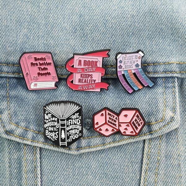 Newest Brooch Anime Badges Cartoon Cute Pin Enamel Halloween Dark Quotes Badge Horror Scary Gothic Japanese Game Tv Movie Film Pin Science Fiction Accessory