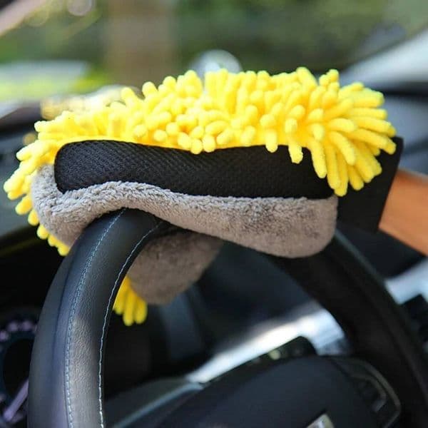Large Microfiber Car Wash Double Thick Waterproof Chenille Gloves Multifunction Detailing Brush Care Cleaning Glove ddmythur