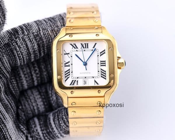 Top quality santoss watch super clone watch 1847MC mechanical movement mens watch smartlink system sapphire crystal glass 39.8mm 35.1mm 27mm with box 5WSI