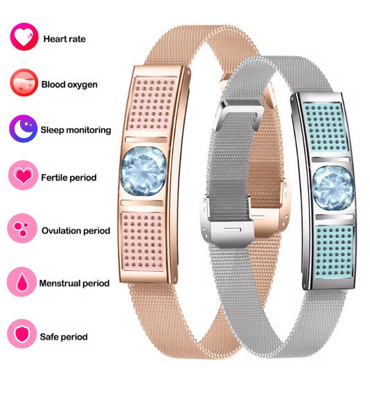 Smart Bracelet Women Men,Heart Rate Sleep Monitoring Multiple Exercise Modes,HRV Monitoring,Female Menstrual Cycle Monitoring