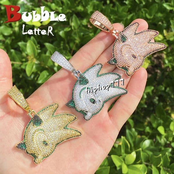 Selected Hip-Hop Necklace for Men Cartoon Elf Pendant Micro-Inlaid moissanite Personality Trendy Mens Pendant