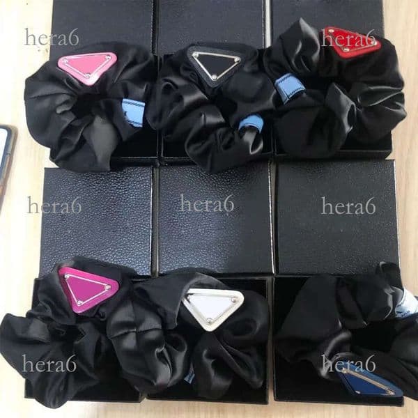 Hot Selling Leather Ties Women Girl Letter Triangle Elastic Band Fashion Hair Accessories