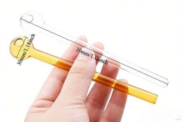Wholesale 6inch Thick Heady colorful Glass Oil Burner Smoking Pipe Hand Tube pipes With 30mm Head oil banger Bowl for smoking