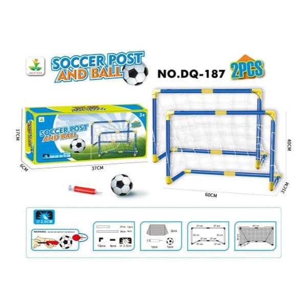 Foldable Mobile Soccer Goals Kit Compact Design with Durable Materials