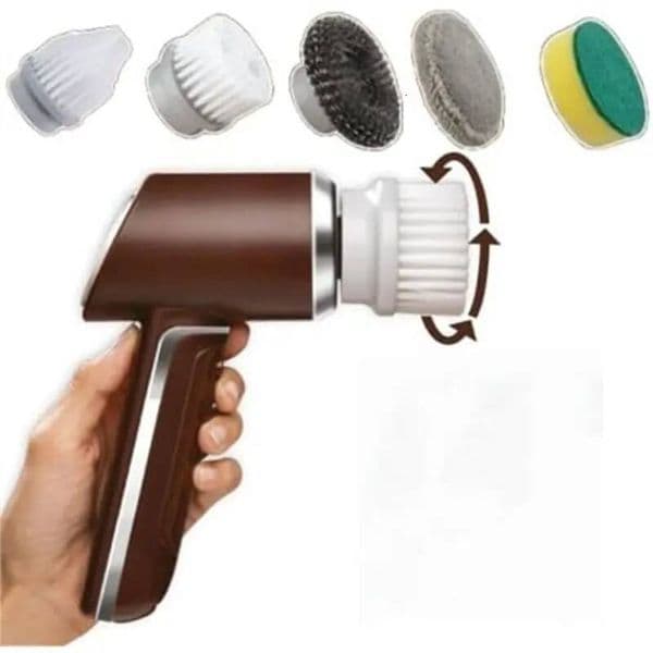 UNCL Horsepower Scrubber-Electric Cleaning Brush& 5 Attachments, Scrubbing& Polishing Tool For Bathroom, Tiles, Kitchen