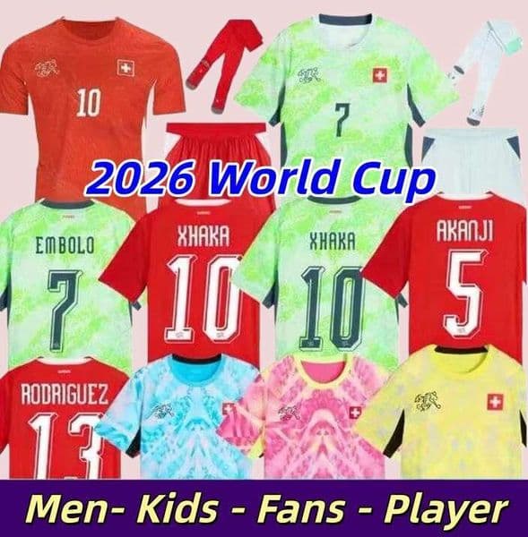 2026 World Cup Switzerland Soccer Jerseys 26 27 SWISS National Team EIVEDIZAKARIA SOW RIEDER EMBOLO SHAQIRlFootball shitSTEFFENFREULER Kids Kit