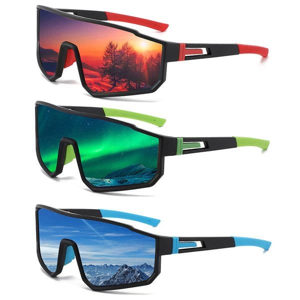 New Style European and American Large Frame Cycling Glasses Men Outdoor Sports Windproof Sunglasses for Women Mountaineering One-piece Ski Goggles