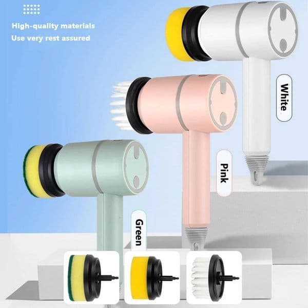 3 in 1 Brush Kitchen Dishwashing Home USB Rechargeable Electric Rotary Scrubber Household Appliances Cleaning