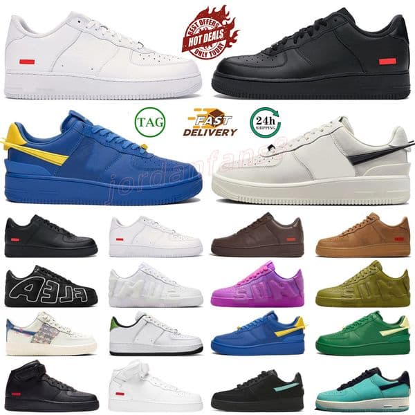 Airfore 1 One af1s Casual 1 Low Triple White Black Men Womens Traienrs Outdoor Sports Runners One Sneakers Men Women Classic Board Size 36-45