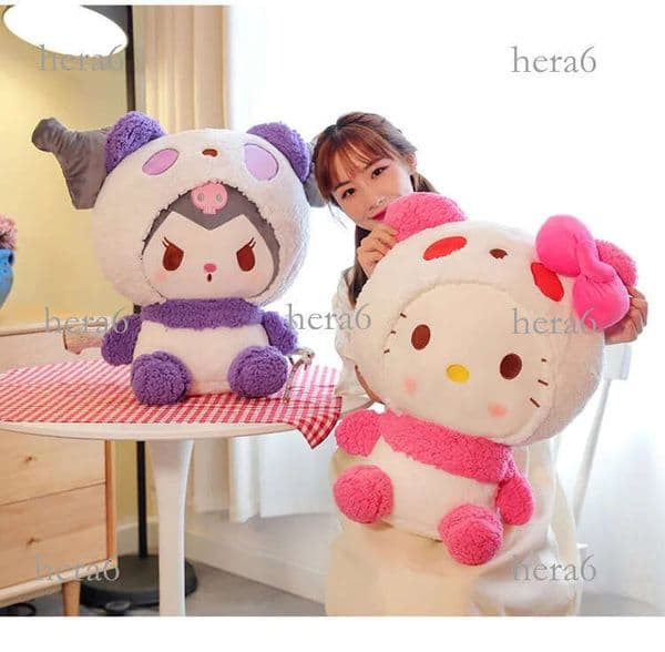 25cm Christmas New Cute Cartoon Panda Plush Toy Soothing Sleep Soft Filling Pillow Gifts Wholesale in Stock