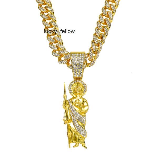 New Style Personality Hip-Hop Style Religious Saint Jude Portrait Pendant Hip-Hop Creative Personality Pendant Necklace