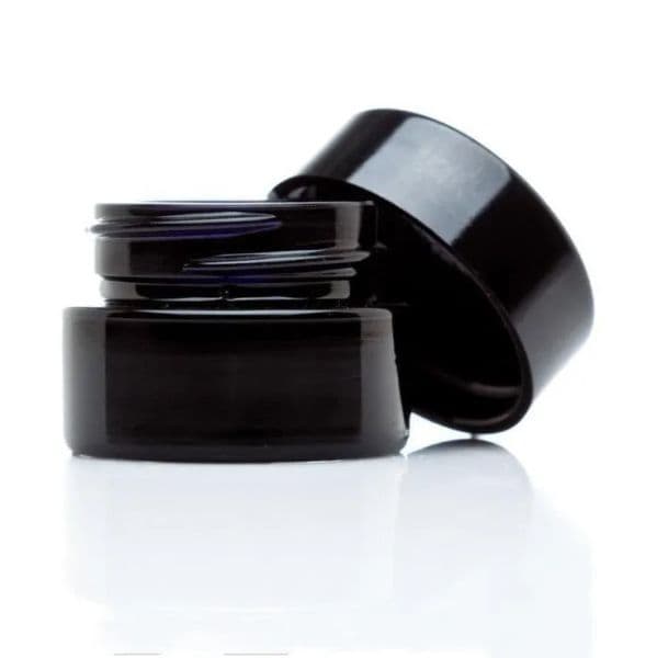 Classic UV Protection Full Black 5ml Glass Cream Jars Bottle Wax Dab Dry Container 500pcs/Lots