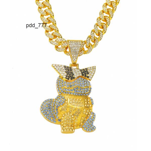 New Style Personality Hip-Hop Style Three-Dimensional Cartoon Turtle Pendant Hip-Hop Personality Turtle Pendant Necklace