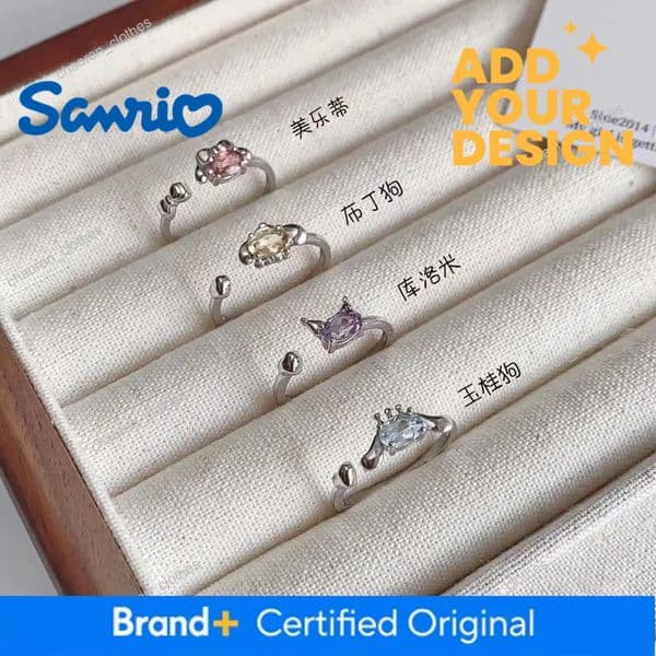 Cute Sanrio Cartoon Ring, INS Sweet Niche Style, Gentle Light Luxury, Versatile Minimalist Open Index Finger Ring