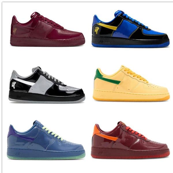 F1 Low Patent Leather Pack Topaz Gold Pine Green Sneakers Men Women Shoes Mystic Navy Grape Ice Dark Team Red Safety Orange Central Cee Beetroot Running Shoes Trainers