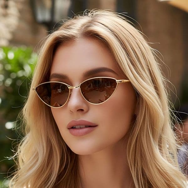 New fashion cat-eye sunglasses, versatile for everyday wear, unique street style, UV protection, trendy women's eyewear