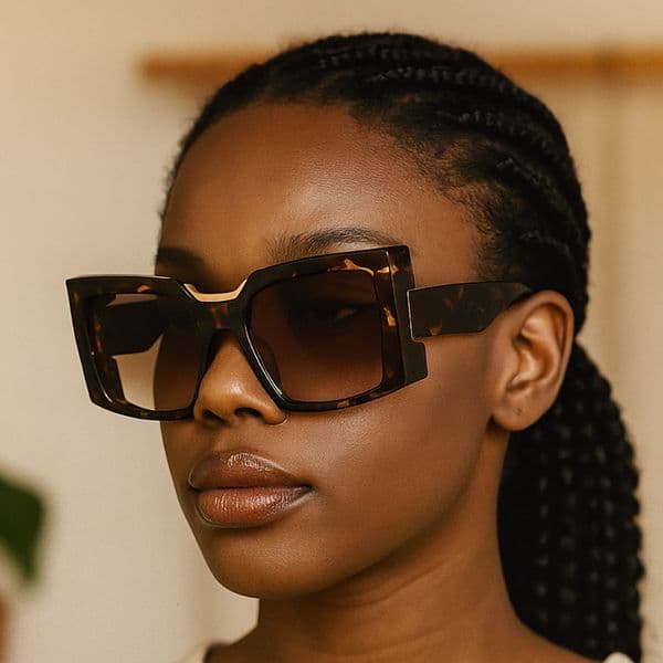 New style large-frame square high-end sunglasses, casual versatile, elegant sunglasses for women, fashionable and trendy eyewear