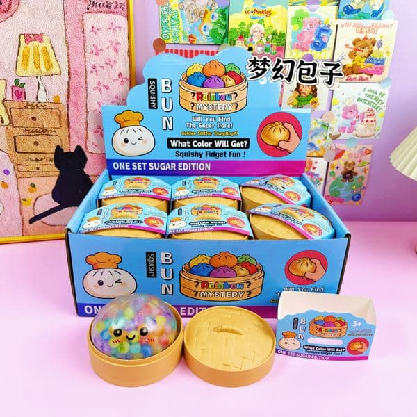 Dumpling kneading music colorful water droplets stress relieving children's toys venting balls small toys street vendor toys