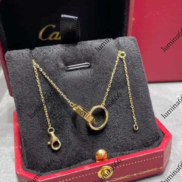 luxury jewelry jewlery Love necklaces designer women gold clover chain diamond necklace chains for men