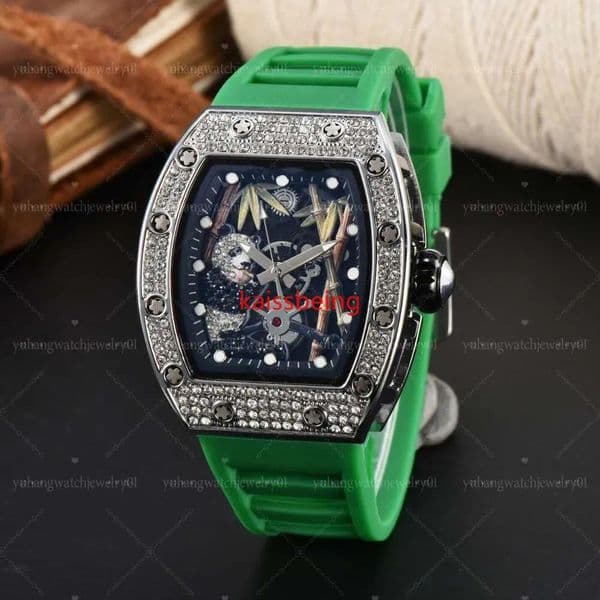 2026 World famous Brand designer watch women Hot selling wine barrel style Panda Eating Bamboo Luminous 3D Quartz watches men designer 26A