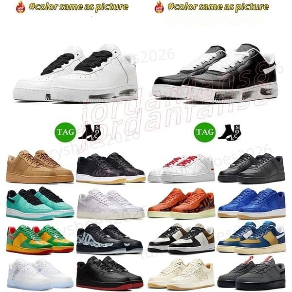 Airfore 1 one running for men women af1s triple white black Wolf Grey NOTCA Skeleton mens trainers outdoor sports sneakers size 36-47 E8