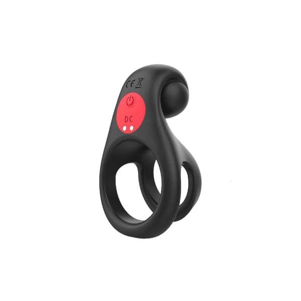 Double Ring Vibrating Delay Ring for Couples, Rechargeable Waterproof Male Penis Pleasure Enhancer Lock Ring