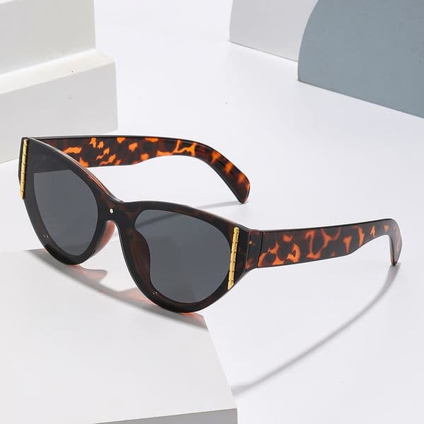 Retro integrated high-quality anti-UV cat-eye sunglasses, trendy large-frame round-face slimming sunglasses