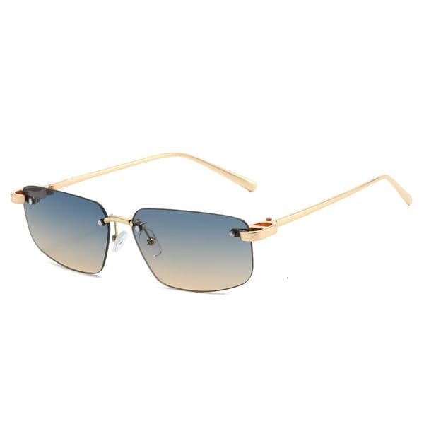 2026 New Metal Frameless Square Y2K Millennial Hot Girl Sunglasses Concave Shape UV Protection