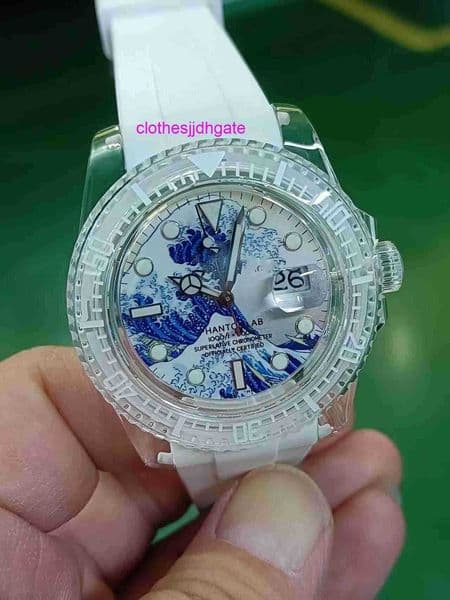 Men Watch Mens Luminous Water Ghost Watch Co Branded Crystal Watch Swiss Movement 3135 Handly26