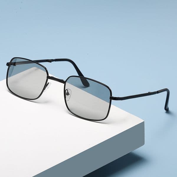New Photochromic Folding for Men, Trendy and Convenient Sunshade Glasses, Polarized Black Sunglasses