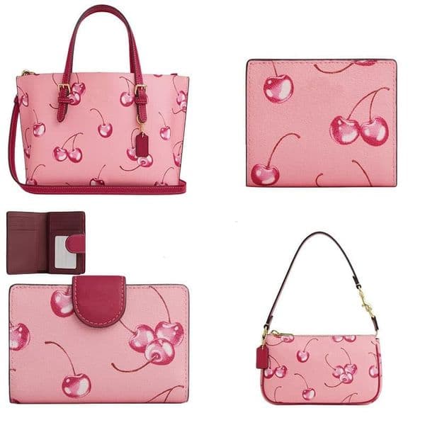 Cherry bag free shipping shoulder Bag Women designer handBag fashion bag Purse leather Bags Flap Bags Convenient wallets