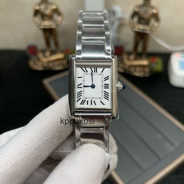 Top quality tanks watch women mens watch super clone watch designer watch swiss quartz movement sapphire crystal glass leather strap 22mm with box O0D6