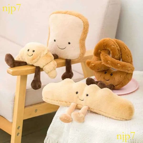 Small sized digital pretzels cross shaped toasted bread dolls food toys stuffed p decorations birthday gifts sofa room K260306