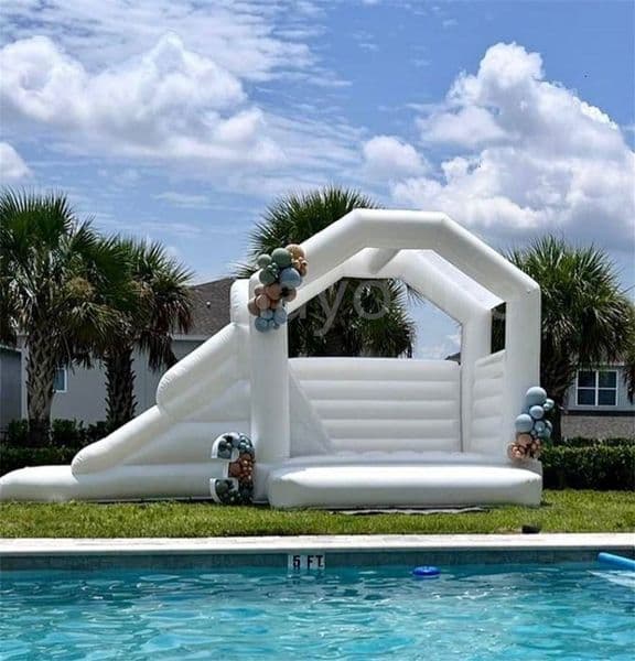 Free delivery Full PVC Trampolines Inflatable Castle Wedding Bouncer House Inflatable Bouncy party center with dry slide
