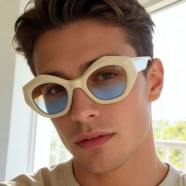 Small-frame cat-eye su, new style, sun protection, suitable for small faces, high-end, retro, casual, versatile, unisex, trendy