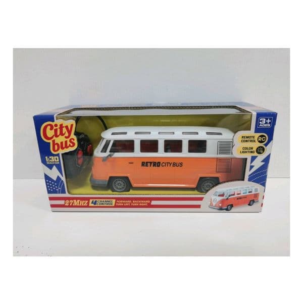 Four-Way 27MHZ Light Remote Control Retro Orange Bus