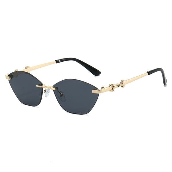 2026 New Personalized Cat-Eye Rimless Sunglasses, Same Style as Instagram Stars, Trendy Unisex Sun Glasses