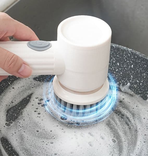 Electric Spin Scrubber, Cordless Handheld Power Cleaning Brush with 4 Replaceable Brush Heads for Kitchen Sink, Bathroom, Tile, Stove