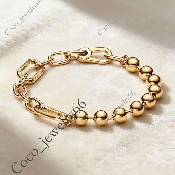 Luxury Designer ME Chain Beads Bracelets Women Authentic s925 Sterling Silver Charms Bracelet Birthday Christmas Gifts Jewelry BR119