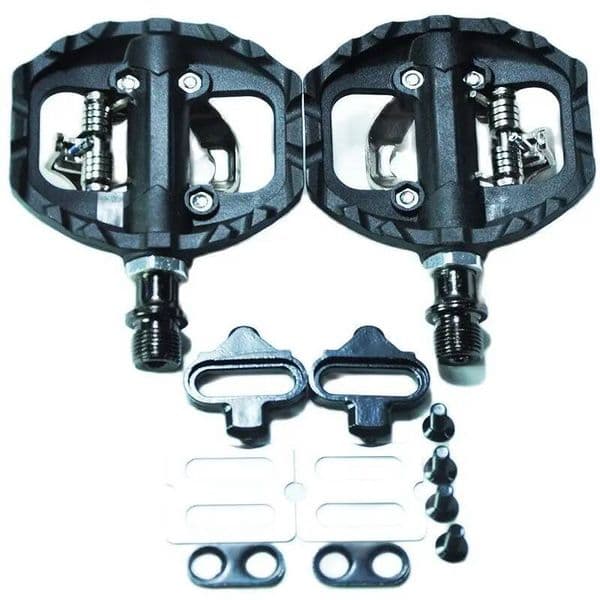 NEW SYUN-LP Black nylon DU+bearing MTB Mountain XC Clipless Bike SPD cycling Pedals Inc Cleats pedal bicycle parts