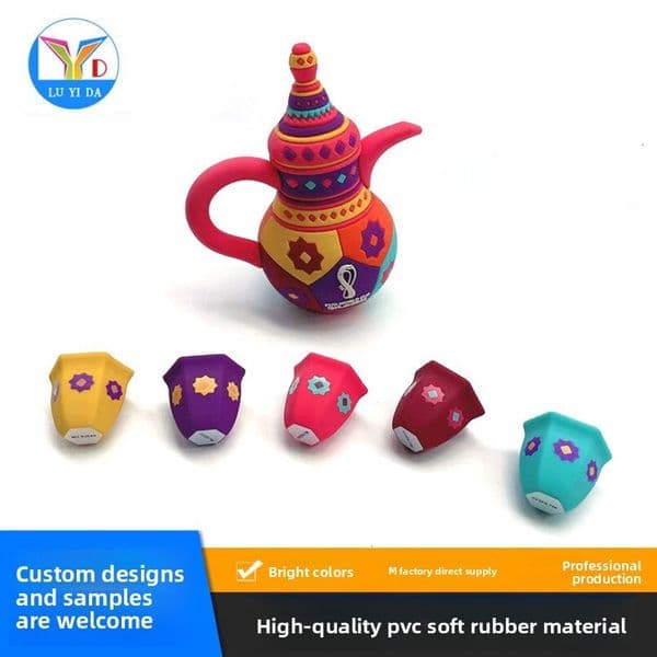 Manufacturer wholesale sports event mascot ornaments, keychains, football cups, PVC soft rubber business gifts, figurines, and ornaments