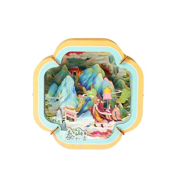 Paper Art 3D Assembly Ornament Famous Mountain Theme DIY Paper Art Model Chinese Style Creative Desktop Decor Gift