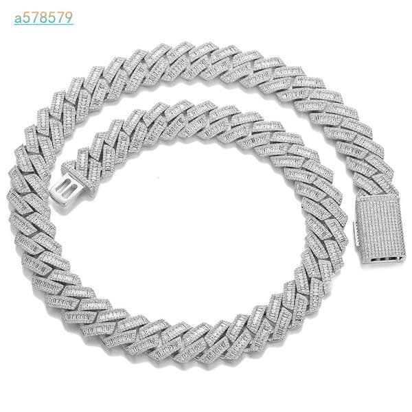 Cool Niche Design Gold Plated Cubic MoissaniteVVSia Collar con incrustaciones mixtas Pulsera Estilo hip-hop para fiestas o regalos