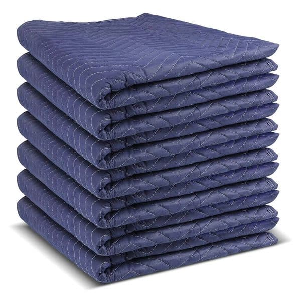Heavy-duty non-woven furniture pad, 100% polyester, thickened, dark blue protective moving blanket