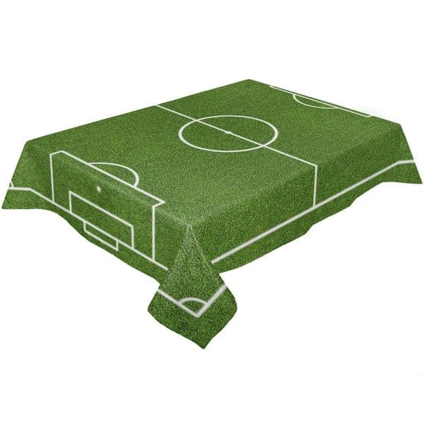 Soccer Balls Football Field Rectangular Tablecloth Decor Waterproof Table Cover for Kitchen Party Wedding Decorative