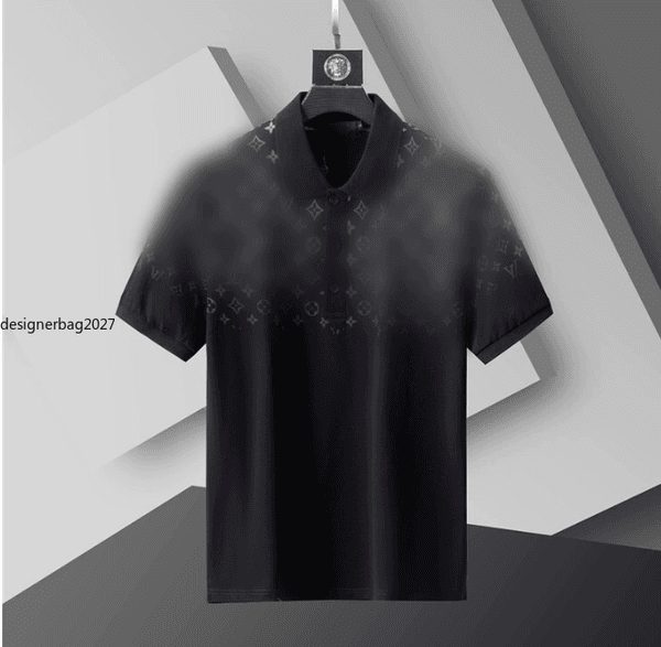 Polo shirt men's designer polo shirt letter embroidery lapel shirt high-end printed clothes summer casual short sleeved size M-3XL