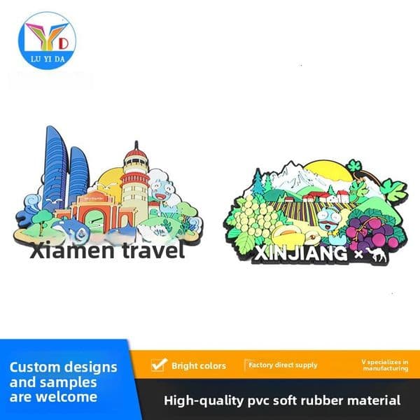 Manufacturer wholesales original travel souvenirs refrigerator magnets for cities across the country, includi Shahai, Xinjia, Xiamen, Choqi, and