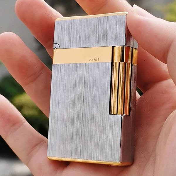 Classic Paris Cigarette Metal Inflatable Open Flame Side Slip Ignition Cigar Lighter Smoking Accessories Men's Gift