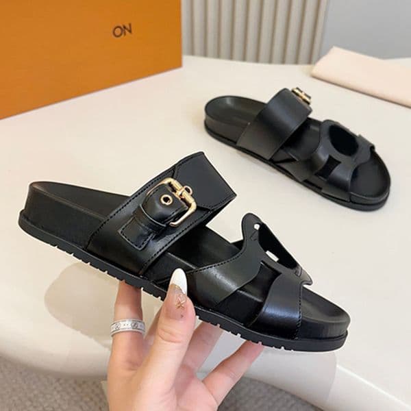 Senior Designer 1AJOW Isola Comfort Sandal velvety suede baby goat leather women Isola comfort sandals Trendy versatile Beige Rubber outsole Beach sandals Mules